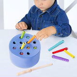 Maxbell Magnetic Worm Catch Game Fine Motor Skills Color Cognitive