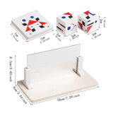Maxbell Face Changing Block Game Preschool Wood for 36 Months and above Preschoolers