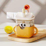 Maxbell Baby Starter Training Cup Cute Portable Water Cup for Infant to 12-18 Months Yellow