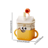Maxbell Baby Starter Training Cup Cute Portable Water Cup for Infant to 12-18 Months Yellow