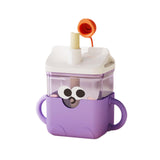 Maxbell Baby Starter Training Cup Cute Portable Water Cup for Infant to 12-18 Months Purple