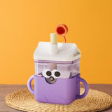 Maxbell Baby Starter Training Cup Cute Portable Water Cup for Infant to 12-18 Months Purple