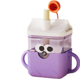 Maxbell Baby Starter Training Cup Cute Portable Water Cup for Infant to 12-18 Months Purple