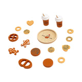 Maxbell Wooden Cookie Play Food Set Kitchen Accessories for Role Play Girls and Boys