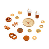Maxbell Wooden Cookie Play Food Set Kitchen Accessories for Role Play Girls and Boys