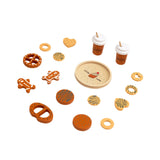 Maxbell Wooden Cookie Play Food Set Kitchen Accessories for Role Play Girls and Boys