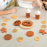 Maxbell Wooden Cookie Play Food Set Kitchen Accessories for Role Play Girls and Boys