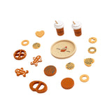 Maxbell Wooden Cookie Play Food Set Kitchen Accessories for Role Play Girls and Boys