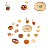 Maxbell Wooden Cookie Play Food Set Kitchen Accessories for Role Play Girls and Boys