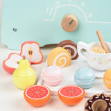 Maxbell Wooden Tea Set Role Play Educational Kitchen Food Accessories for Girls Kids
