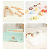 Maxbell Wooden Tea Set Role Play Educational Kitchen Food Accessories for Girls Kids