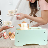 Maxbell Wooden Tea Set Role Play Educational Kitchen Food Accessories for Girls Kids