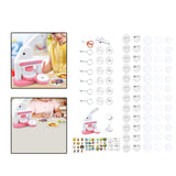 Maxbell Button Maker Machine Toys Badge Punch Press Kit for Children Boys Girls Kids Pink