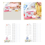 Maxbell Button Maker Machine Toys Badge Punch Press Kit for Children Boys Girls Kids Pink