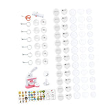 Maxbell Button Maker Machine Toys Badge Punch Press Kit for Children Boys Girls Kids Pink