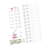 Maxbell Button Maker Machine Toys Badge Punch Press Kit for Children Boys Girls Kids Pink