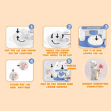 Maxbell Button Maker Machine Toys Badge Punch Press Kit for Children Boys Girls Kids Pink