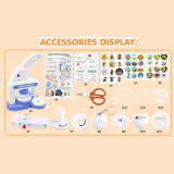 Maxbell Button Maker Machine Toys Badge Punch Press Kit for Children Boys Girls Kids Blue