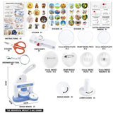 Maxbell Button Maker Machine Toys Badge Punch Press Kit for Children Boys Girls Kids Blue