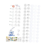 Maxbell Button Maker Machine Toys Badge Punch Press Kit for Children Boys Girls Kids Blue