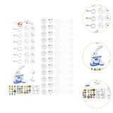 Maxbell Button Maker Machine Toys Badge Punch Press Kit for Children Boys Girls Kids Blue