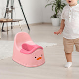 Maxbell Training Toilet Splash Guard Duck Potty Chair for Kids Girls Boys Pink
