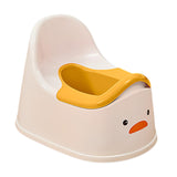 Maxbell Training Toilet Splash Guard Duck Potty Chair for Kids Girls Boys White