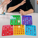 Maxbell 5 Pieces Bingo Game Cards Large Print Bingo Cardboard for Large Group Adults