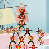 Maxbell 12Pcs Stacking Figure Toys Balancing Building Blocks for Boys Children's Day