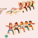 Maxbell 12Pcs Stacking Figure Toys Balancing Building Blocks for Boys Children's Day