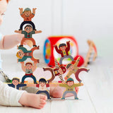 Maxbell 12Pcs Stacking Figure Toys Balancing Building Blocks for Boys Children's Day