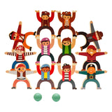 Maxbell 12Pcs Stacking Figure Toys Balancing Building Blocks for Boys Children's Day