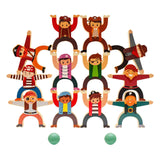 Maxbell 12Pcs Stacking Figure Toys Balancing Building Blocks for Boys Children's Day