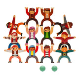 Maxbell 12Pcs Stacking Figure Toys Balancing Building Blocks for Boys Children's Day