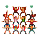 Maxbell 12Pcs Stacking Figure Toys Balancing Building Blocks for Boys Children's Day