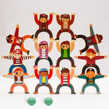 Maxbell 12Pcs Stacking Figure Toys Balancing Building Blocks for Boys Children's Day