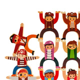 Maxbell 12Pcs Stacking Figure Toys Balancing Building Blocks for Boys Children's Day