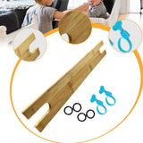Maxbell Bamboo Baby High Chair Footrest Sturdy Ergonomic Design Easily Install Pedal