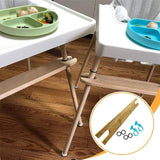 Maxbell Bamboo Baby High Chair Footrest Sturdy Ergonomic Design Easily Install Pedal