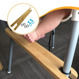 Maxbell Bamboo Baby High Chair Footrest Sturdy Ergonomic Design Easily Install Pedal