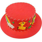 Maxbell Kids DIY Hat Material Kit Handicrafts Kindergarten Activities Hat Making Kit Red