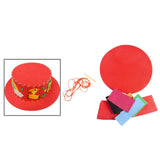 Maxbell Kids DIY Hat Material Kit Handicrafts Kindergarten Activities Hat Making Kit Red