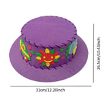 Maxbell Kids DIY Hat Material Kit Handicrafts Kindergarten Activities Hat Making Kit Purple