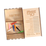 Maxbell Wooden Card Storage Box Dustproof Card Deck Case for Family Christmas Sports