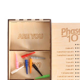 Maxbell Wooden Card Storage Box Dustproof Card Deck Case for Family Christmas Sports