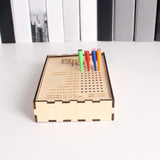 Maxbell Wooden Card Storage Box Dustproof Card Deck Case for Family Christmas Sports