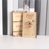 Maxbell Wooden Card Storage Box Dustproof Card Deck Case for Family Christmas Sports