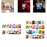 Maxbell Plush Toys Stuffed Animal Keychains for Classroom Rewards Kids Birthday Gift 12pcs
