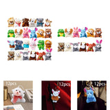 Maxbell Plush Toys Stuffed Animal Keychains for Classroom Rewards Kids Birthday Gift 12pcs