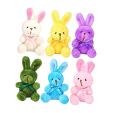 Maxbell Plush Bunny Toys Gift Wedding Classroom Rewards Stuffed Animals Rabbits Bulk 6Pcs